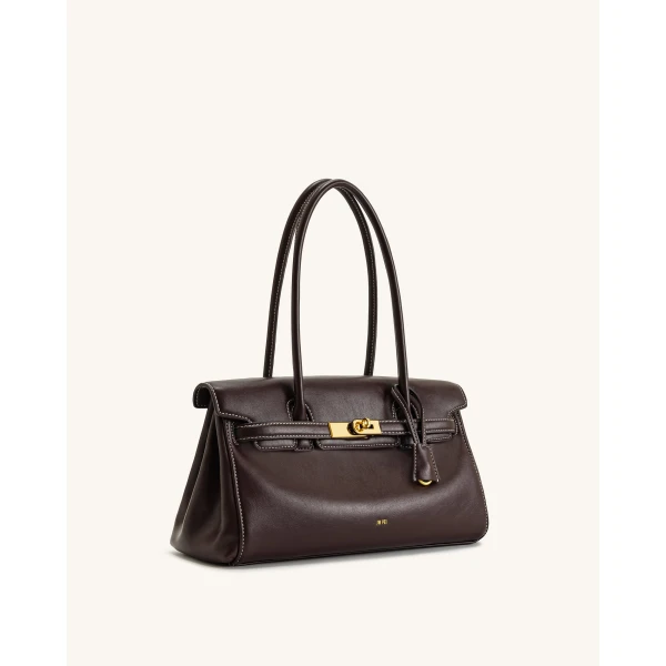JW PEI Yara Shoulder Bag in Dark Brown | Shoulder & Crossbody Bags | Coveti