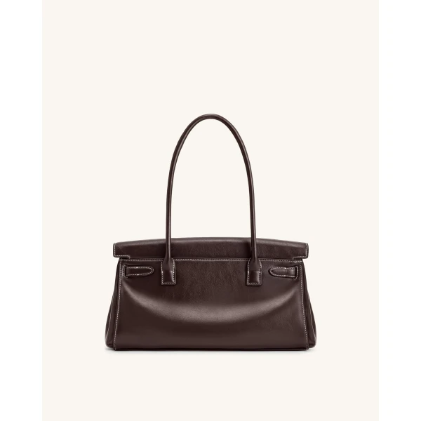 JW PEI Yara Shoulder Bag in Dark Brown | Shoulder & Crossbody Bags | Coveti
