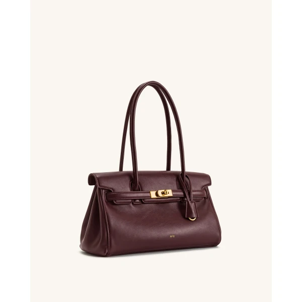 JW PEI Yara Shoulder Bag in Deep Burgundy | Shoulder & Crossbody Bags | Coveti