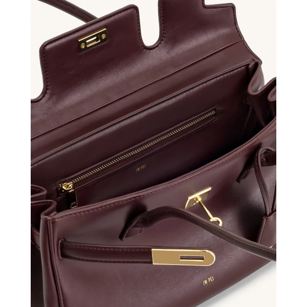 JW PEI Yara Shoulder Bag in Deep Burgundy | Shoulder & Crossbody Bags | Coveti