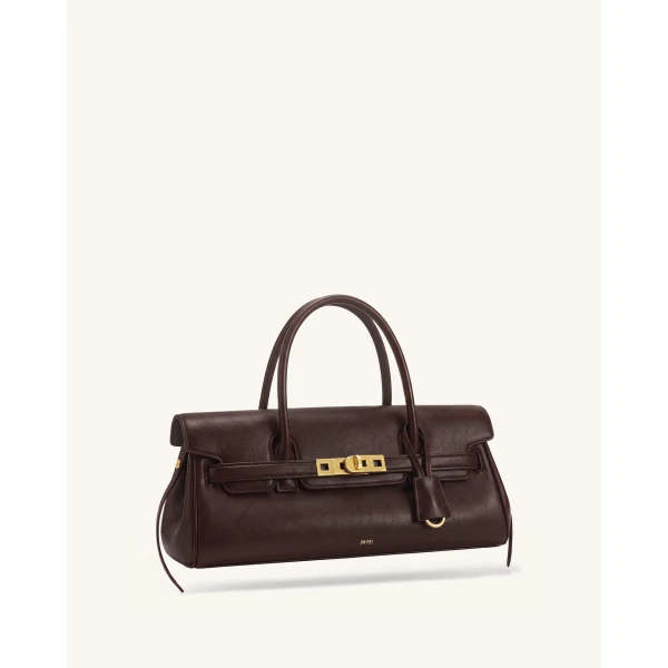 JW PEI Yara Small Top Handle Shoulder Bag in Deep Coffee | Mini Bags | Coveti