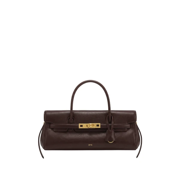 JW PEI Yara Small Top Handle Shoulder Bag in Deep Coffee | Mini Bags | Coveti