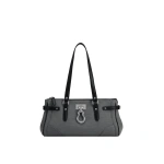 JW PEI Yvette Elongated Tote Bag in Black Gray Canvas | Totes & Top-Handle Bags | Coveti