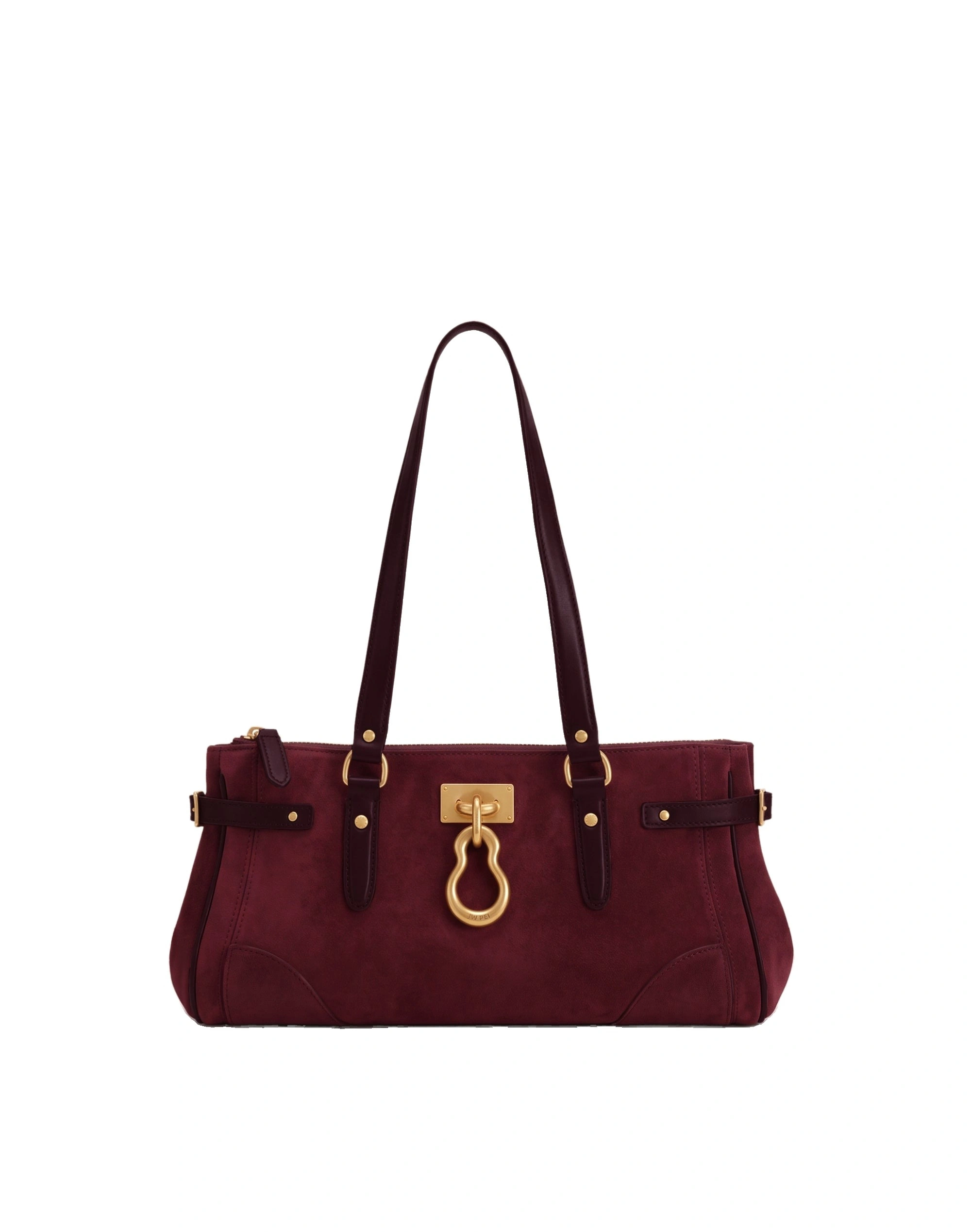 JW PEI Yvette Faux Suede Elongated Tote Bag in Burgundy JW PEI Yvette Faux Suede Elongated Tote Bag in Burgundy | Totes & Top-Handle Bags | Coveti