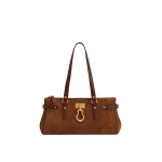 JW PEI Yvette Faux Suede Elongated Tote Bag in Caramel Brown | Totes & Top-Handle Bags | Coveti