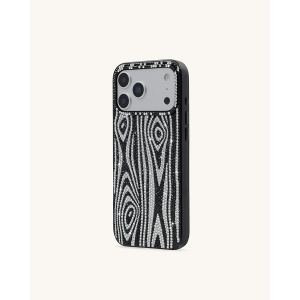 JW PEI Zebra Rhinestone Phone Case in Black | Phone Cases | Coveti