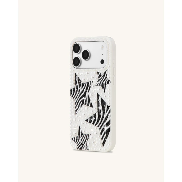 JW PEI Zebra Star Pearl Phone Case in White | Phone Cases | Coveti