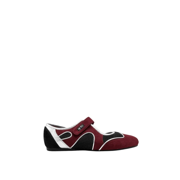 JW PEI Zoe Mary Jane Flats in Burgundy Black | Flats | Coveti