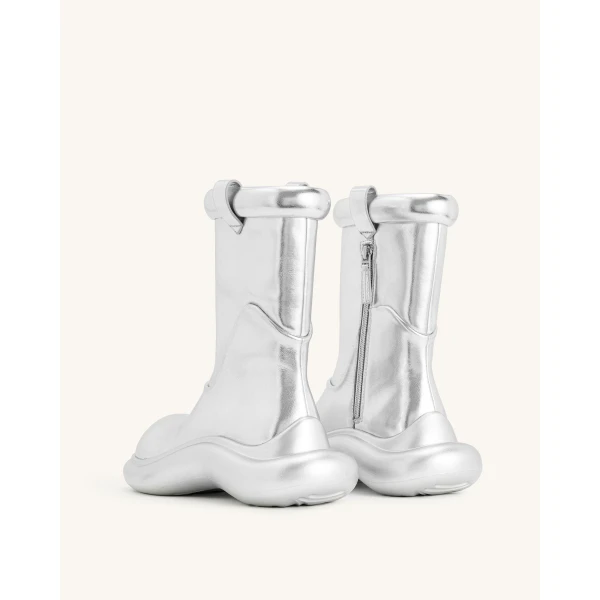 JW PEI Zoie Metallic Rain Boot in Silver | Boots | Coveti