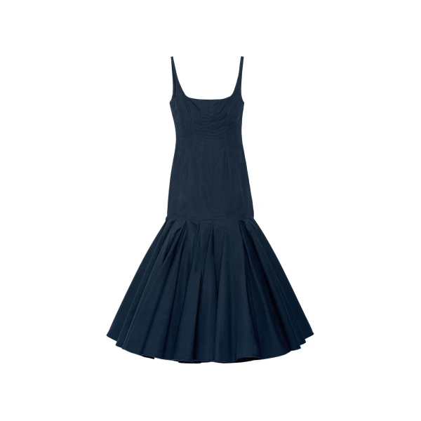 The Agave Dress in Dark Navy