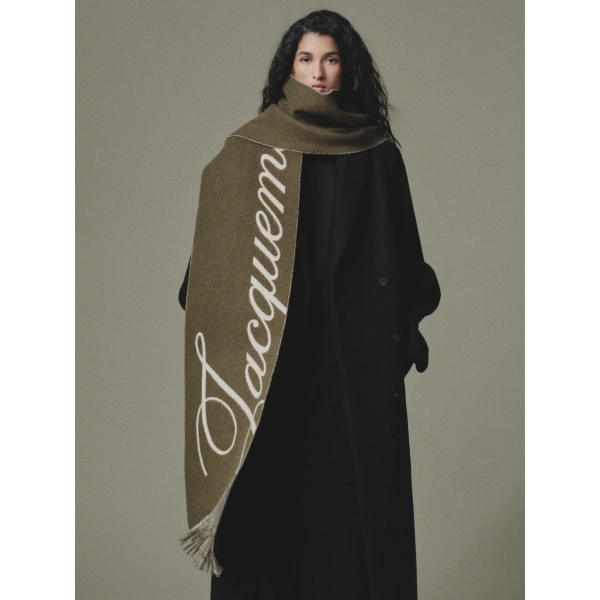 Jacquemus The Atelier Scarf in Khaki | Scarves | Coveti