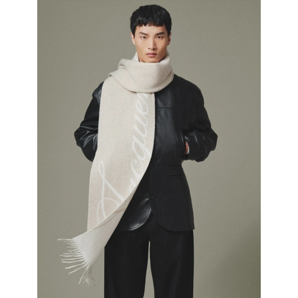 Jacquemus The Atelier Scarf in Light Beige | Scarves | Coveti