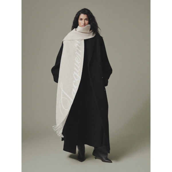 Jacquemus The Atelier Scarf in Light Beige | Scarves | Coveti