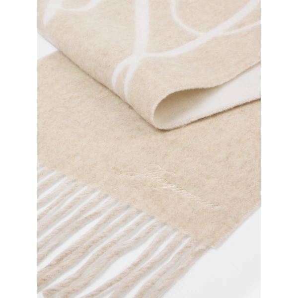 Jacquemus The Atelier Scarf in Light Beige | Scarves | Coveti