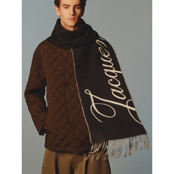 Jacquemus The Atelier Scarf in Navy | Scarves | Coveti