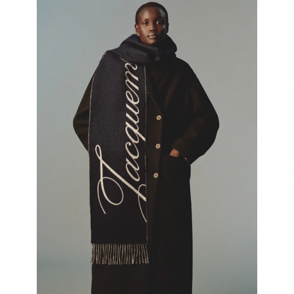 Jacquemus The Atelier Scarf in Navy | Scarves | Coveti