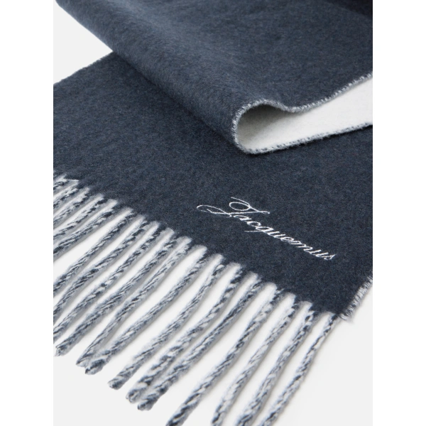 Jacquemus The Atelier Scarf in Navy | Scarves | Coveti