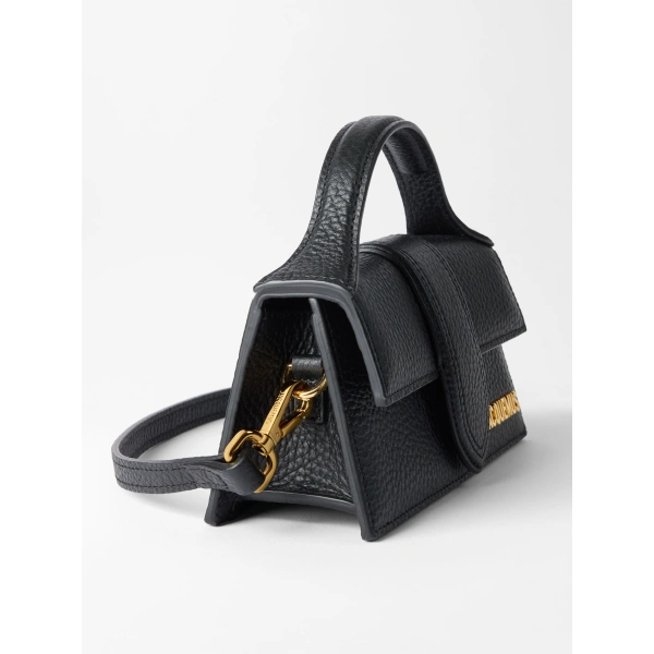 Jacquemus The Bambino Grained Bag in Black | Mini Bags | Coveti