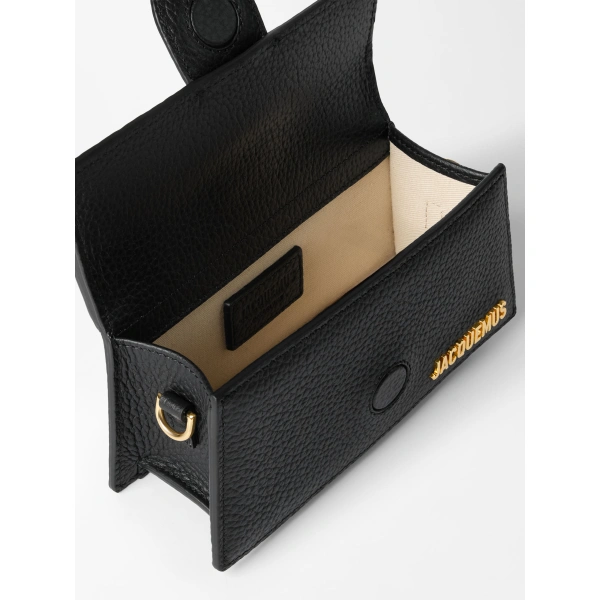 Jacquemus The Bambino Grained Bag in Black | Mini Bags | Coveti