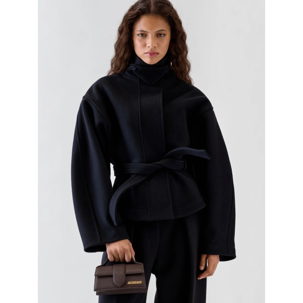 Jacquemus The Bambino Grained Bag in Dark Brown | Mini Bags | Coveti