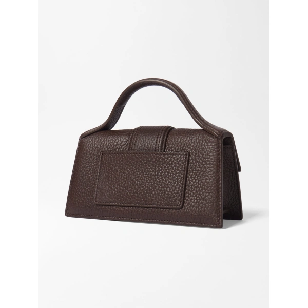 Jacquemus The Bambino Grained Bag in Dark Brown | Mini Bags | Coveti