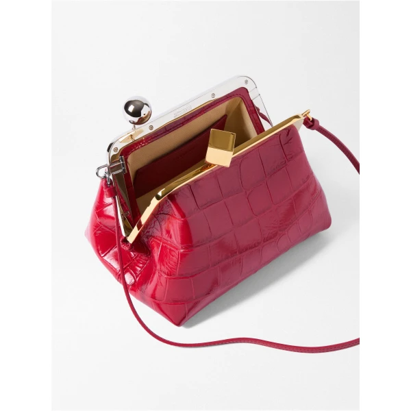 red shoulder bag