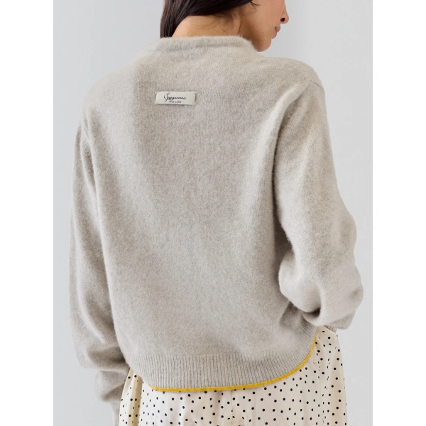 Jacquemus The Cachemire Cardigan in Light Beige | Cardigan | Coveti