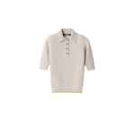Jacquemus The Cachemire Polo Shirt in Light Beige | Tops | Coveti