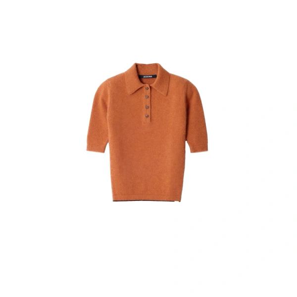 The Cachemire Polo Shirt in Terracotta