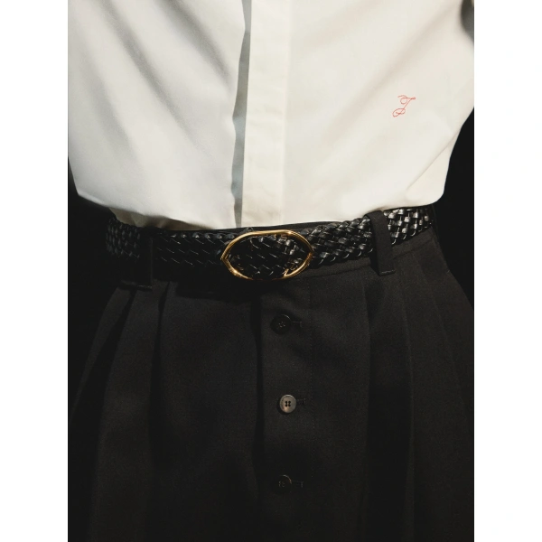 Jacquemus The Calisson Belt in Black | Belts | Coveti