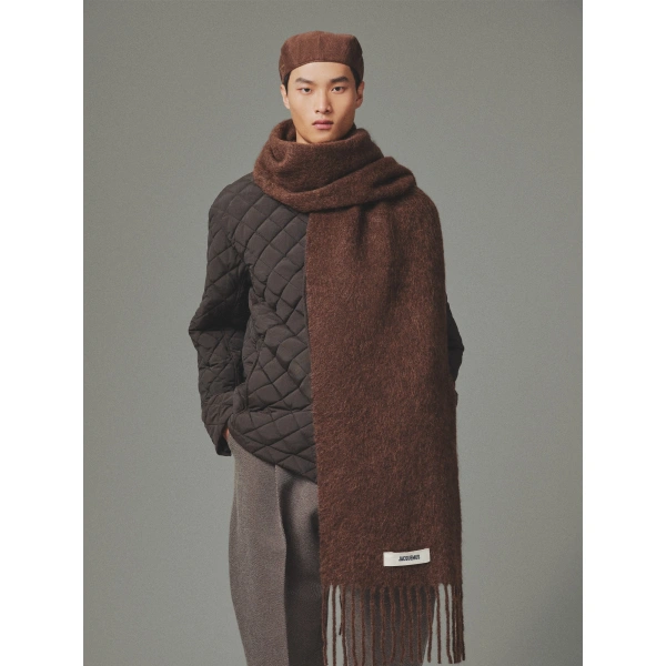 Jacquemus The Carro Scarf in Brown | Scarves | Coveti