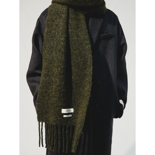 Jacquemus The Carro Scarf in Khaki | Scarves | Coveti