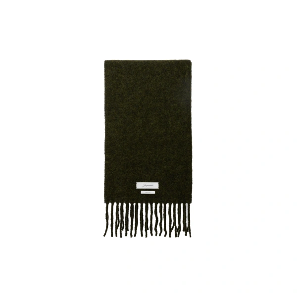 Jacquemus The Carro Scarf in Khaki | Scarves | Coveti