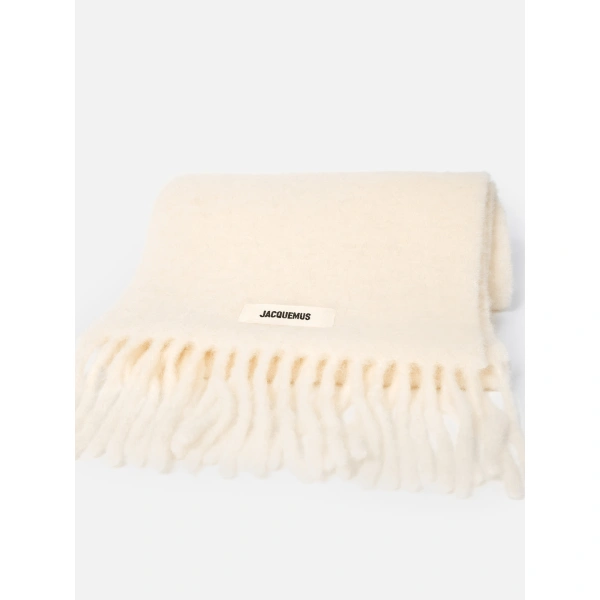 Jacquemus The Carro Scarf in Off-White | Scarves | Coveti