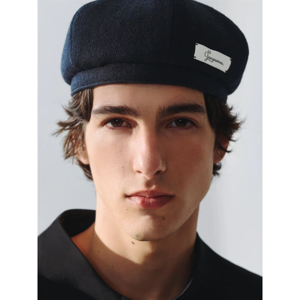 Jacquemus The Cavallo Beret in Dark Navy | Hats | Coveti