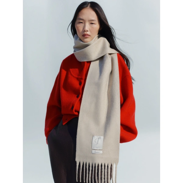 Jacquemus The Cavallo Scarf in Beige | Scarves | Coveti