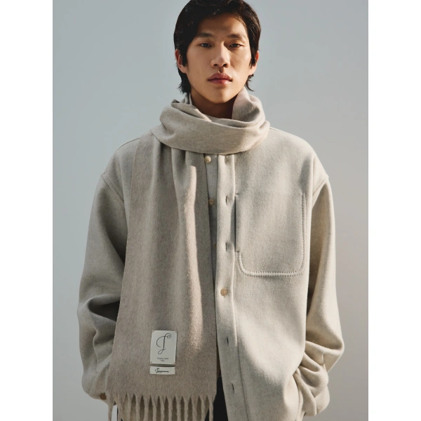 Jacquemus The Cavallo Scarf in Beige | Scarves | Coveti
