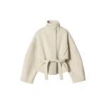 Jacquemus The Ciro Coat in Off-White | Wool Coat | Coveti