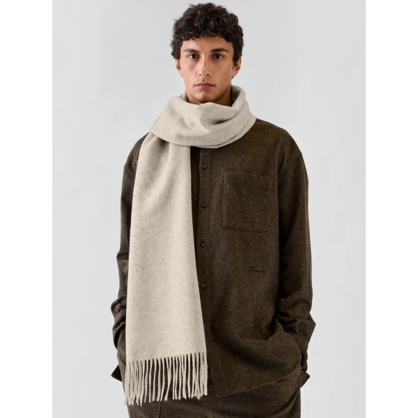 Jacquemus The Citta Scarf in Beige | Scarves | Coveti
