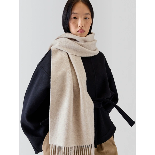Jacquemus The Citta Scarf in Beige | Scarves | Coveti