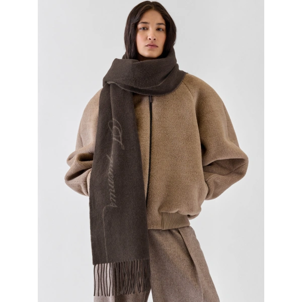 Jacquemus The Citta Scarf in Brown | Scarves | Coveti