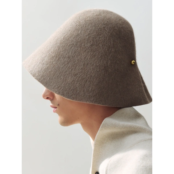 Jacquemus The Cloche Hat in Beige | Hats | Coveti