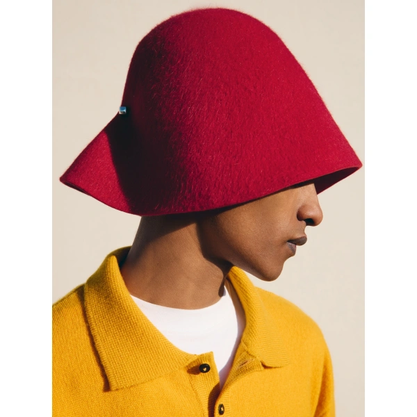 Jacquemus The Cloche Hat in Red | Hats | Coveti
