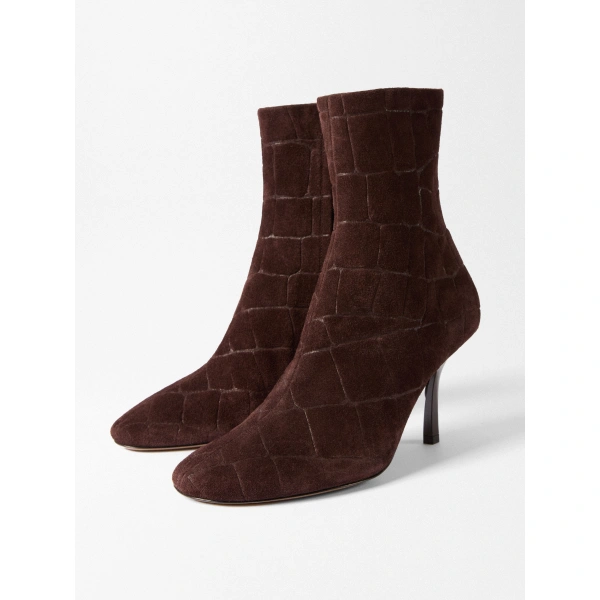 Jacquemus The Collant Ankle Boots in Medium Brown | Ankle Boots | Coveti