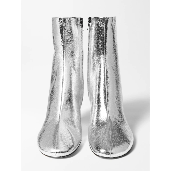 Jacquemus The Collant Ankle Boots in Silver | Ankle Boots | Coveti