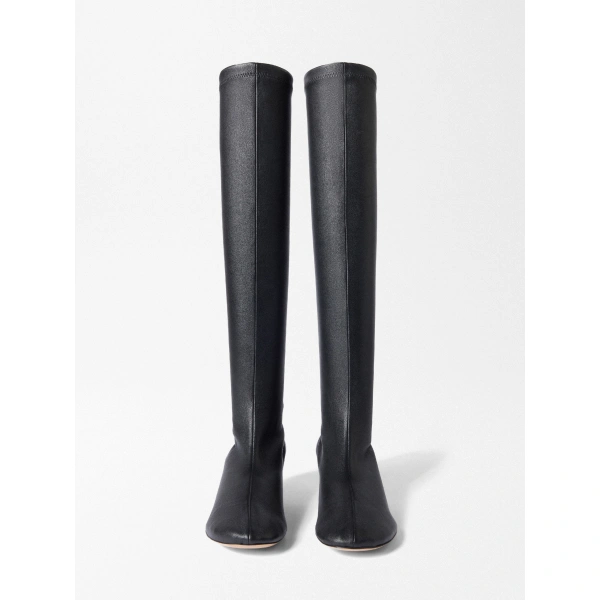Jacquemus The Collant Boots in Black | Knee-High Boots | Coveti