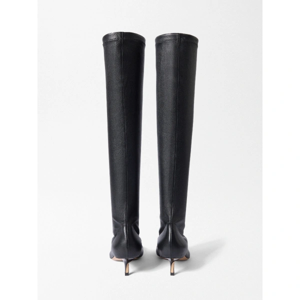 Jacquemus The Collant Boots in Black | Knee-High Boots | Coveti