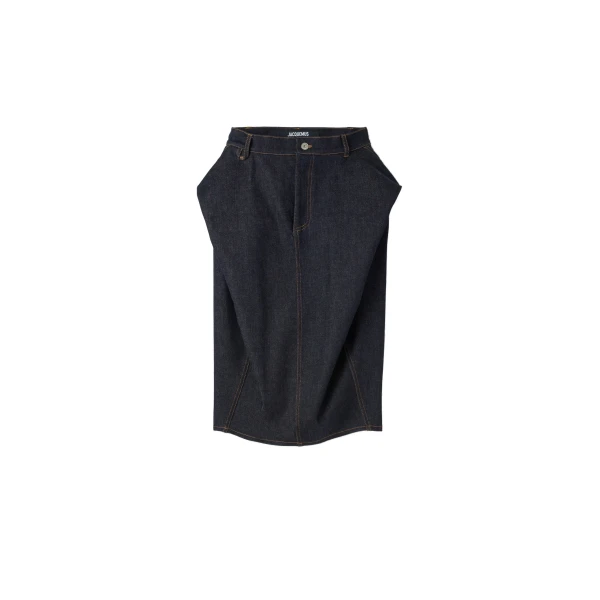 The De-Nimes Cubisto Skirt in Dark Navy