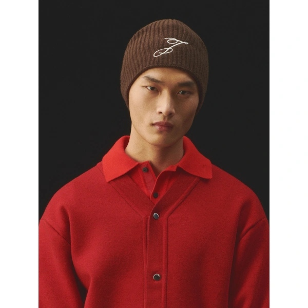 Jacquemus The Espiral Beanie in Dark Brown | Beanies | Coveti
