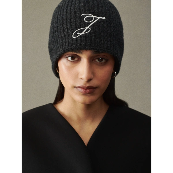 Jacquemus The Espiral Beanie in Dark Grey | Beanies | Coveti